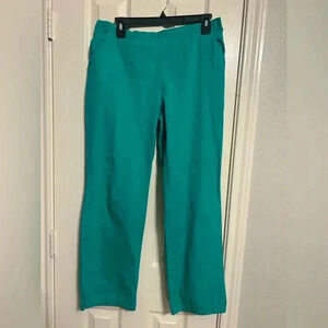 Two pairs of Scrub bottoms by dickies & fundamentals size medium seal green/blue